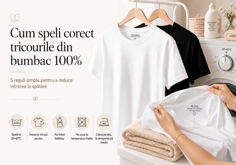 Cum speli tricourile din bumbac 100% sa nu se stranga — 5 reguli simple