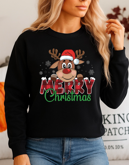 Bluza neagra din bumbac 100% Merry christmas