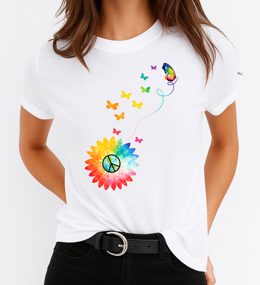 Tricou Alb Dama din Bumbac 100% - Imagine