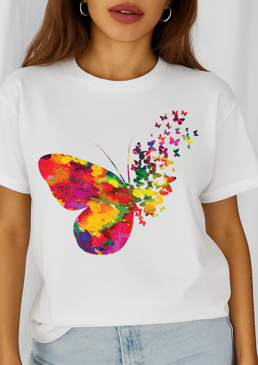 Tricou dama din bumbac 100% Spring Butterfly