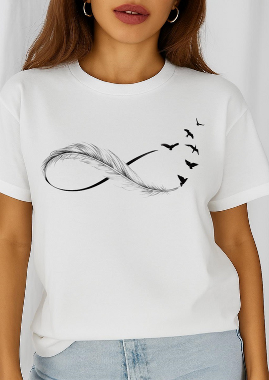 Tricou dama din bumbac 100% Infinite Butterflies