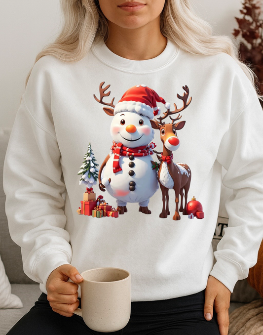 Bluza alba din bumbac 100% Happy Team