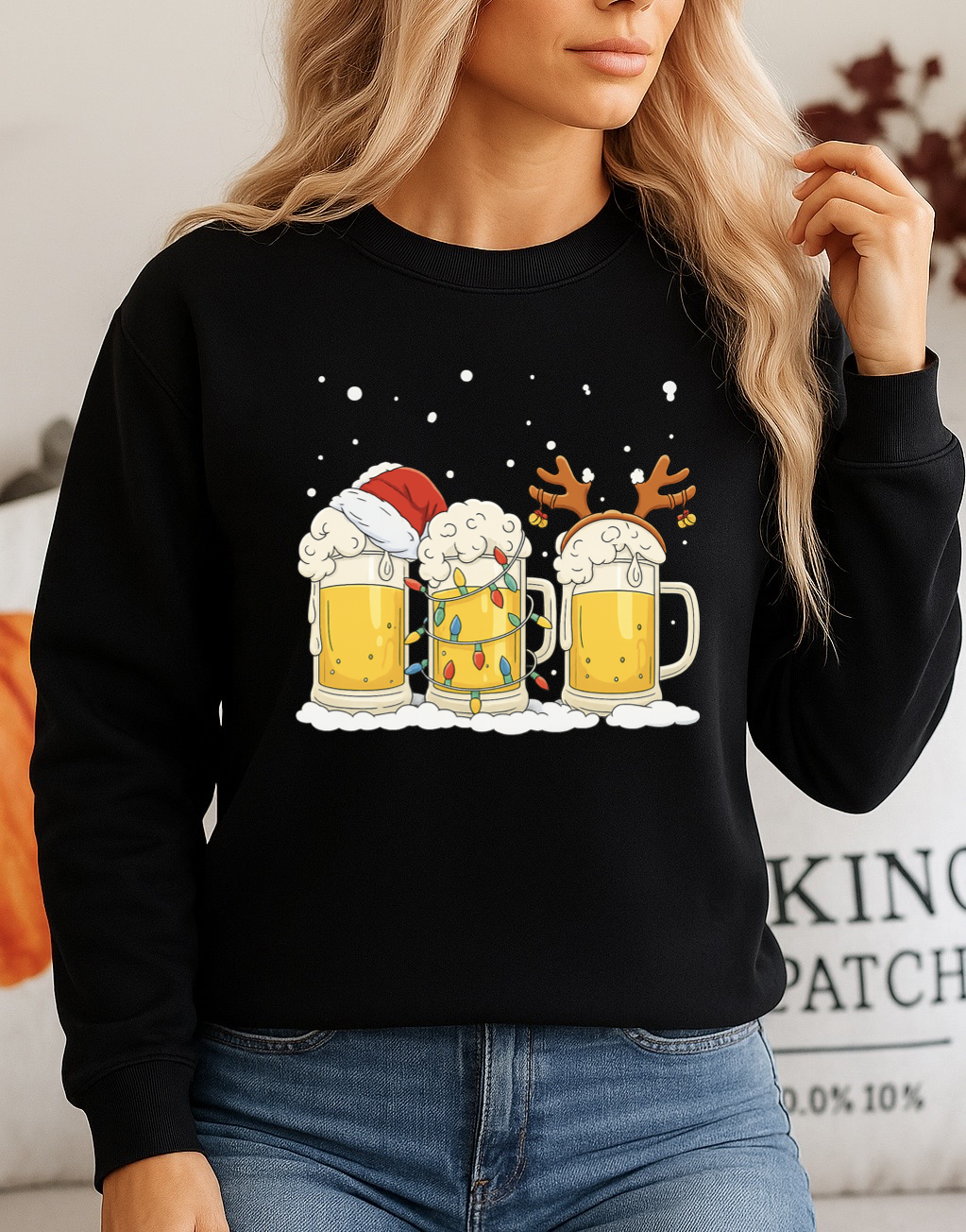 Bluza Neagra din bumbac 100% Yellow Drink