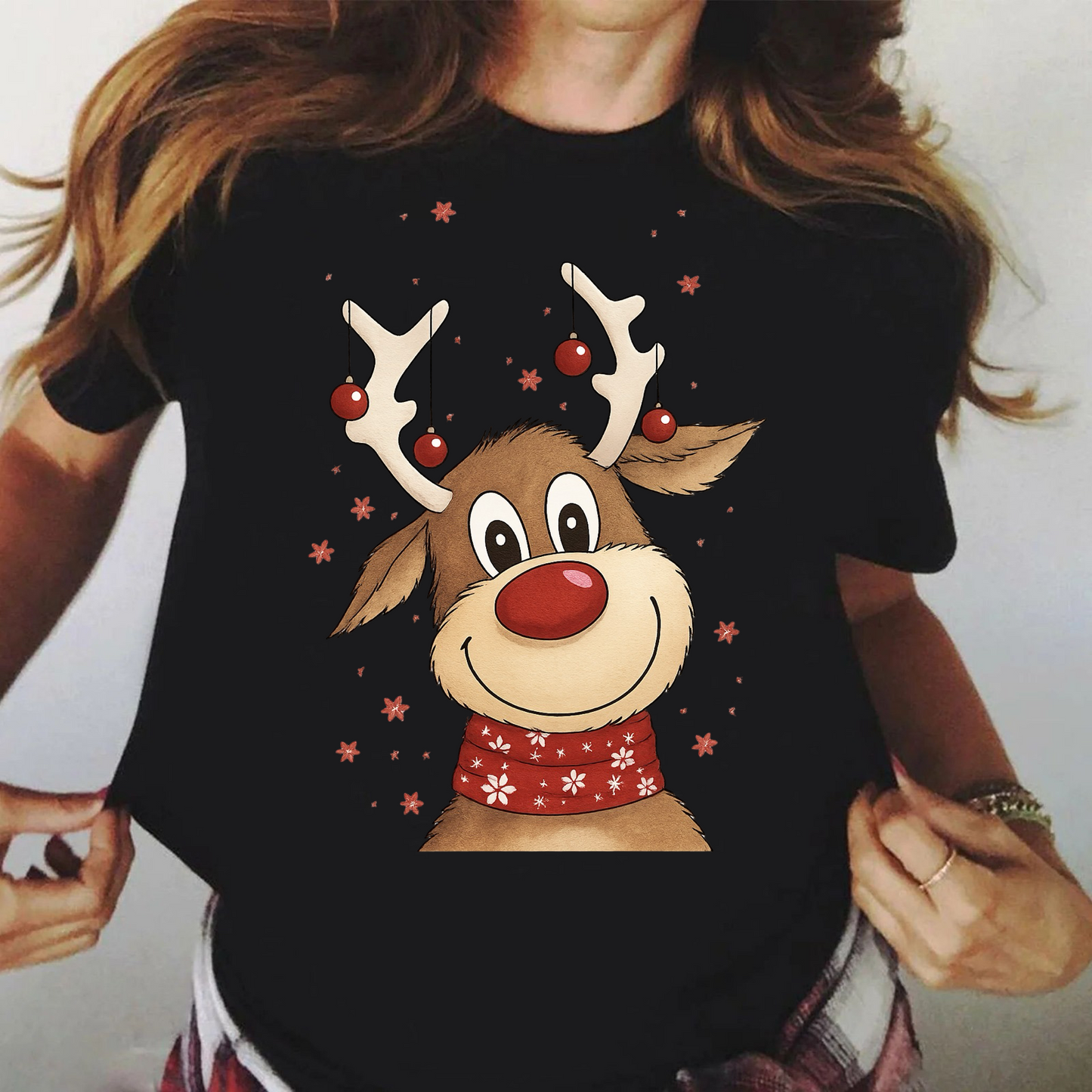 Tricou din bumbac 100% Negru Ren 7