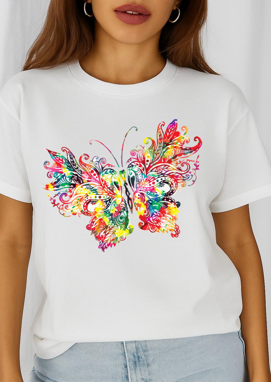 Tricou dama din bumbac 100% Spring Butterfly 2