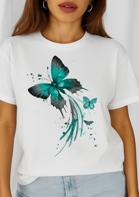 Tricou dama din bumbac 100% Butterfly 17