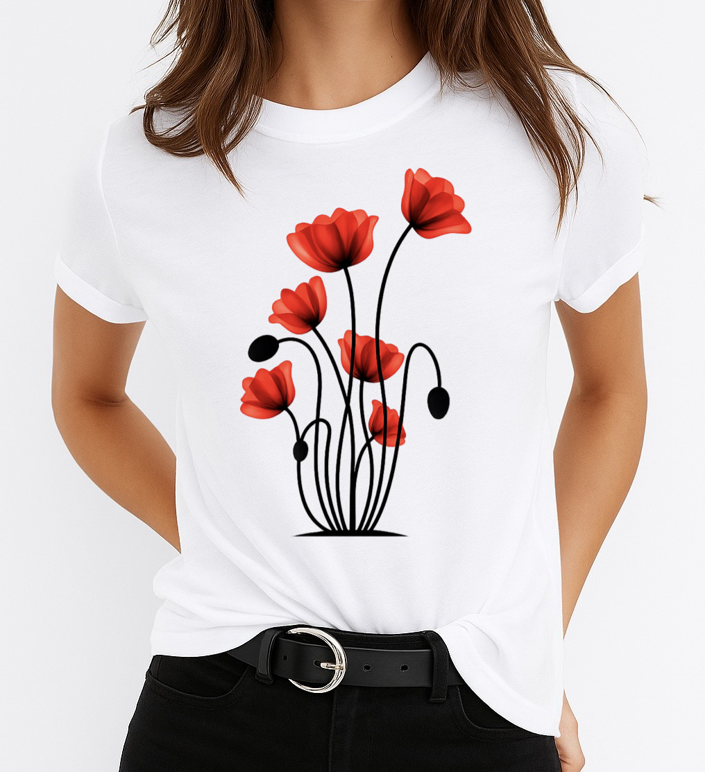 Tricou Dama Flowers 2 – Bumbac 100%