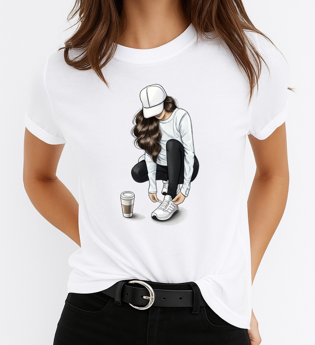 Tricou Alb Dama din Bumbac 100% - White