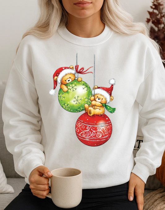 Bluza alba din bumbac 100% 2 Globuri