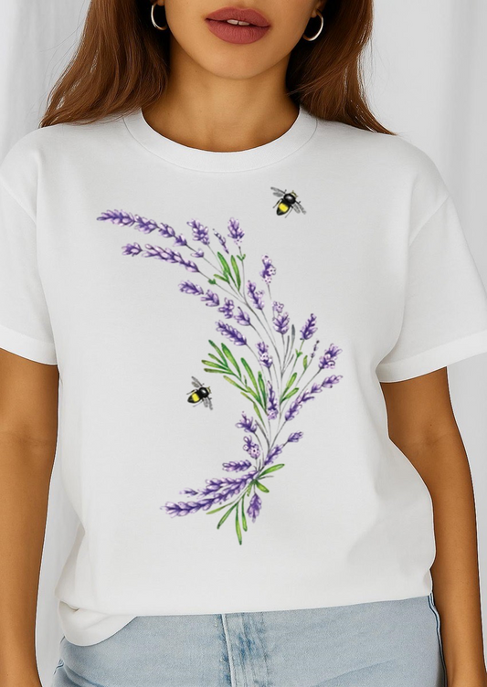 Tricou dama din bumbac 100% Lavanda