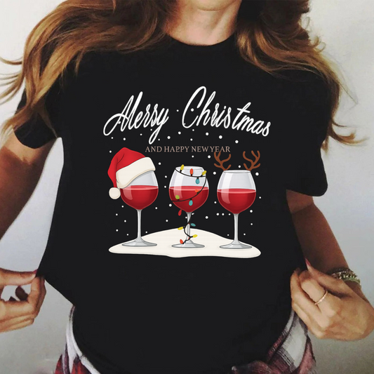 Tricou din bumbac 100% Black Christmas