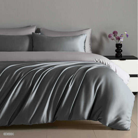 Lenjerie de pat dublu din SATIN EXTRA FIN, cu elastic, 4 piese F-605