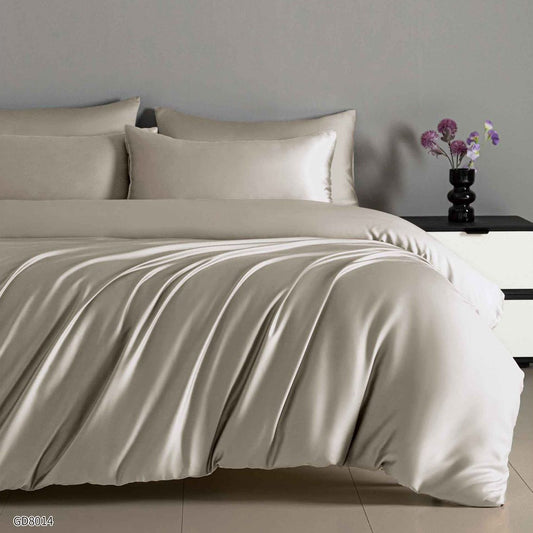 Lenjerie de pat dublu din SATIN EXTRA FIN, cu elastic, 4 piese F-602