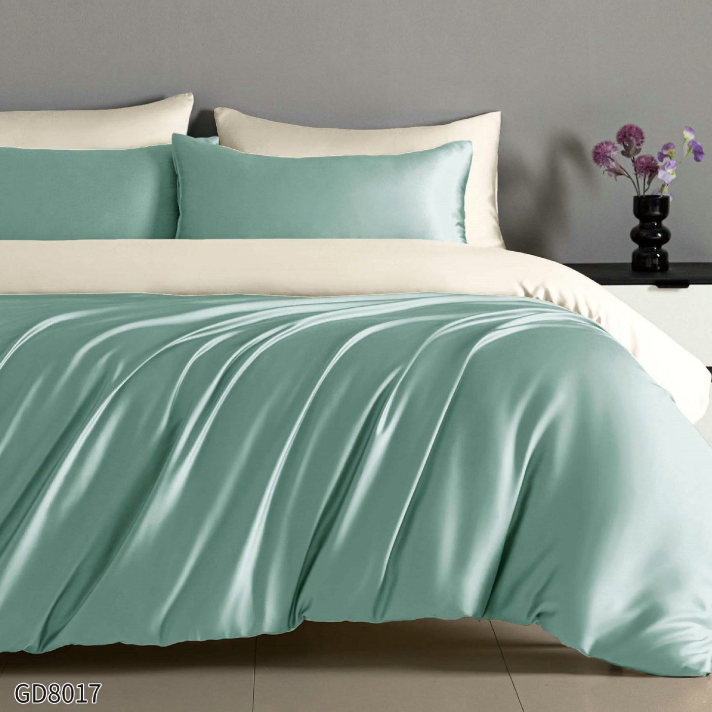 Lenjerie Pat Dublu Satin Extra Fin cu Elastic 4 Piese - F-1203