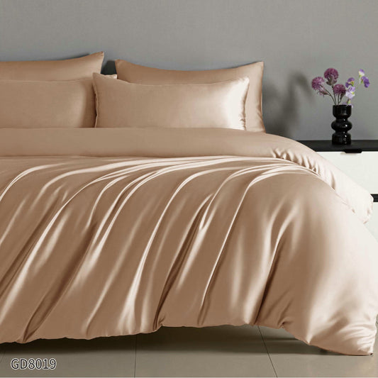 Lenjerie de pat dublu din SATIN EXTRA FIN, cu elastic, 4 piese F-600