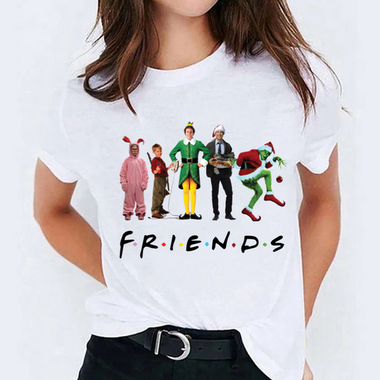Tricou dama din bumbac 100% Christmas Friends