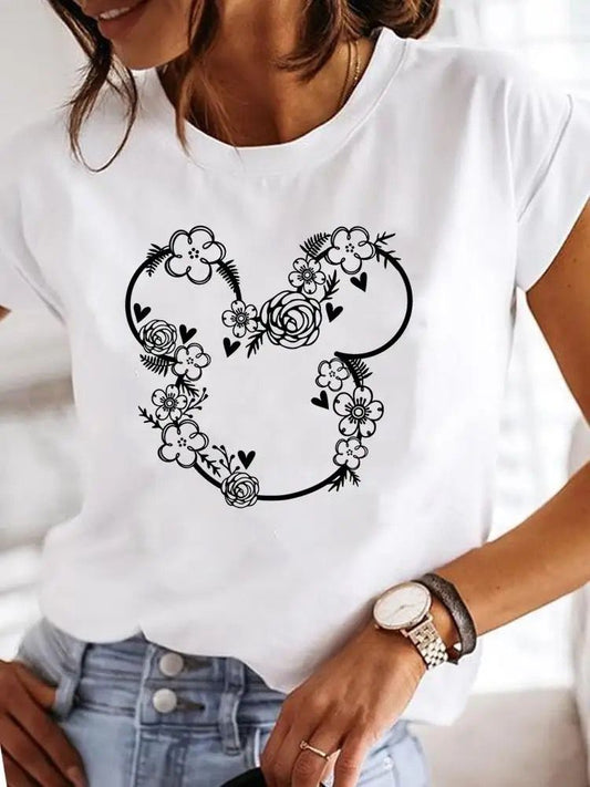 Tricou dama din bumbac 100% Nino Flowers