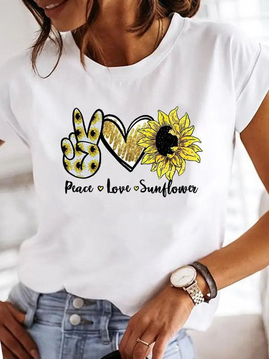Tricou dama din bumbac 100% Sunflower
