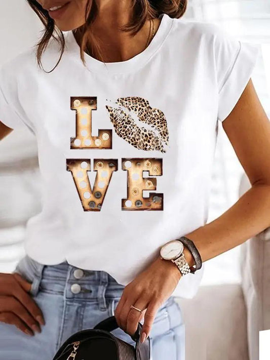 Tricou dama din bumbac 100% Love Kiss