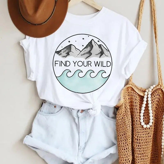 Tricou dama din bumbac 100% Find Your Wild