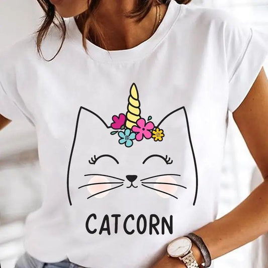 Tricou dama din bumbac 100% Catcorn