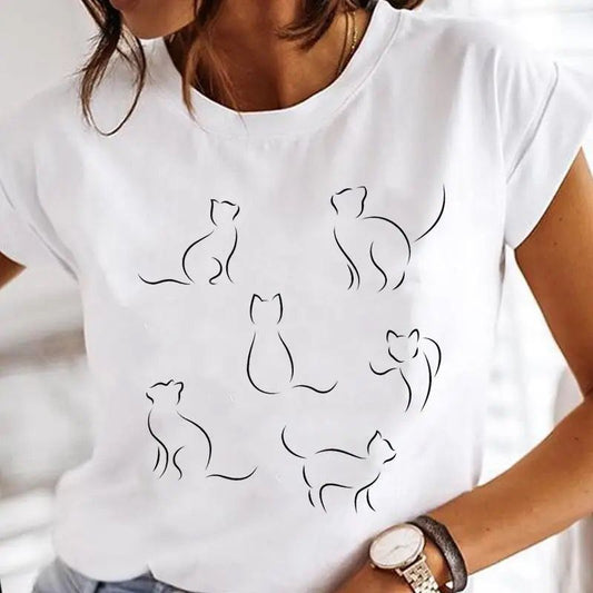 Tricou dama din bumbac 100% 6 Cats