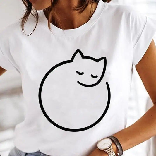 Tricou dama din bumbac 100% Black Cat