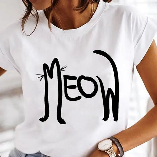 Tricou dama din bumbac 100% Meow