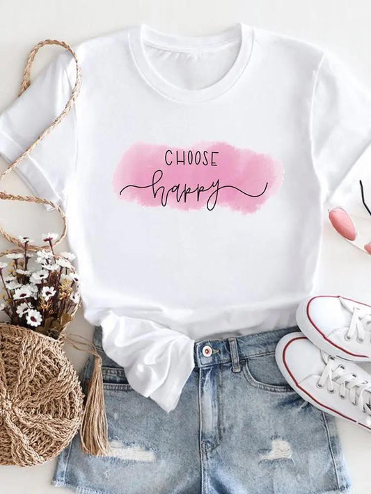 Tricou dama din bumbac 100% Choose Happy