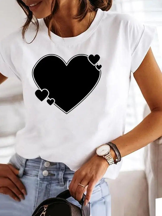 Tricou dama din bumbac 100% Black Heart 4