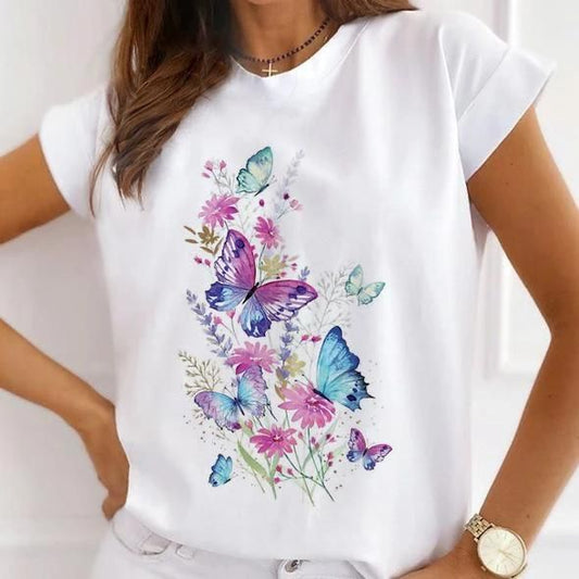 Tricou dama din bumbac 100% Butterfly - Lichidare stoc