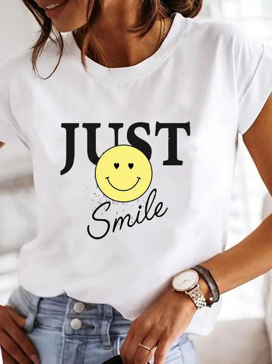 Tricou dama din bumbac 100% Just Smile