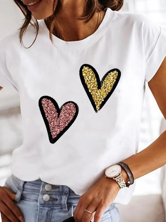 Tricou dama din bumbac 100% 2 Hearts