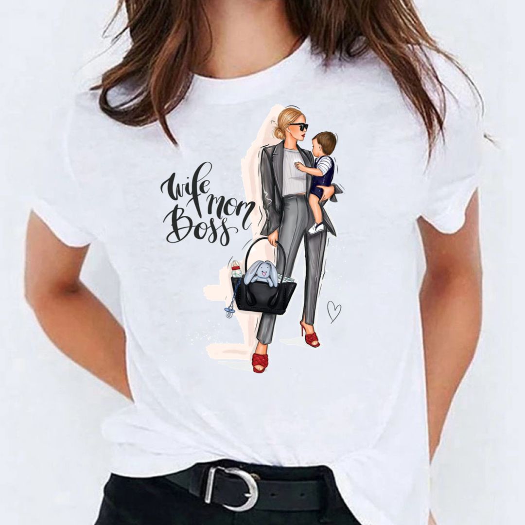 Tricou dama din bumbac 100% Wife Men Boss