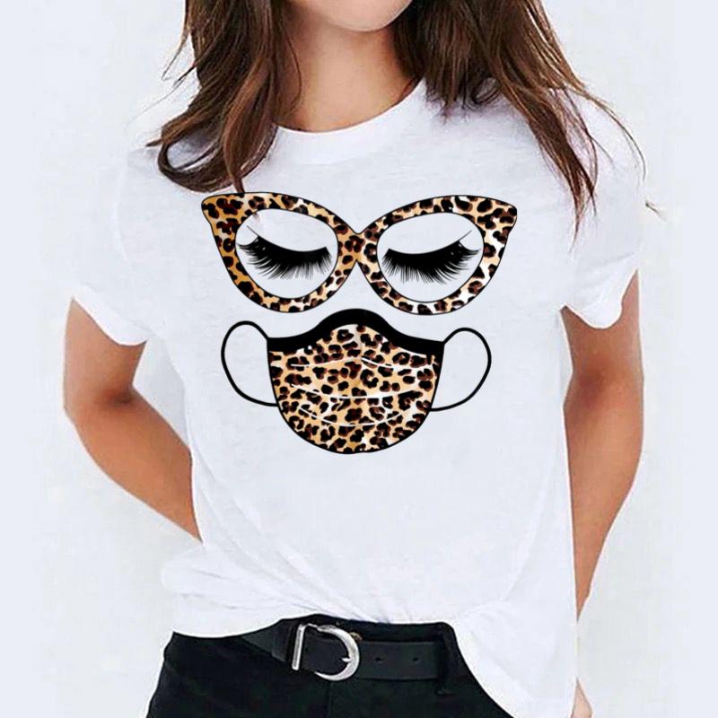 Tricou dama din bumbac 100% Animal Print Mask