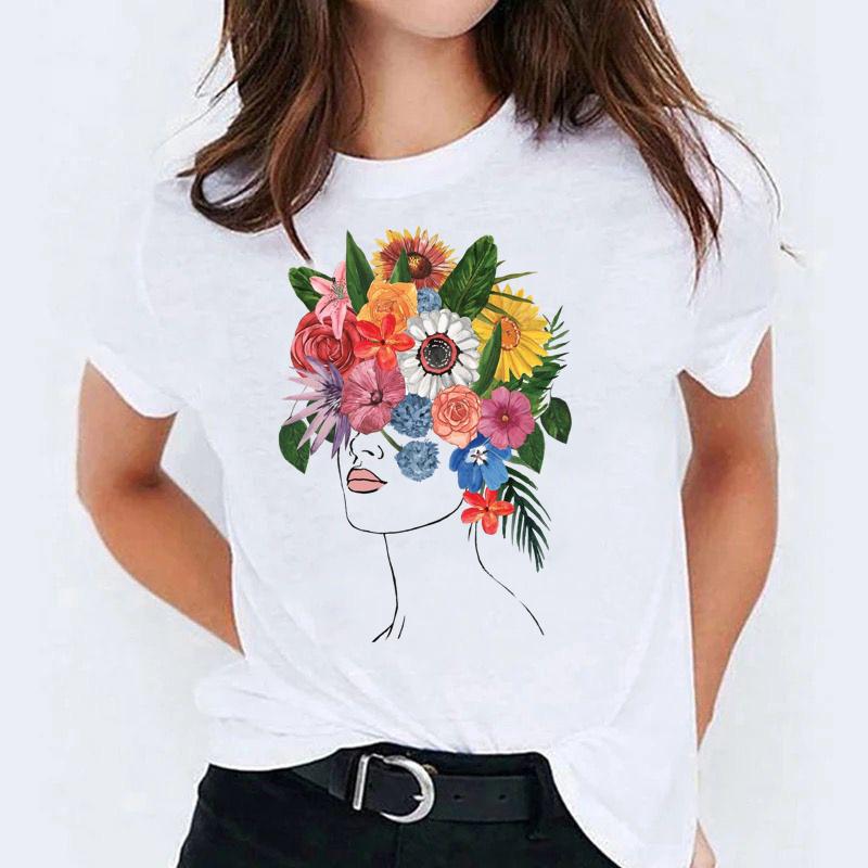 Tricou dama din bumbac 100% More Flowers