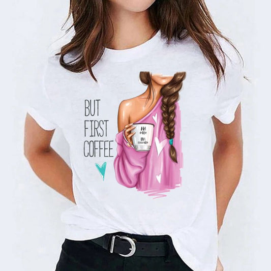 Tricou But First Coffee 3 Roz