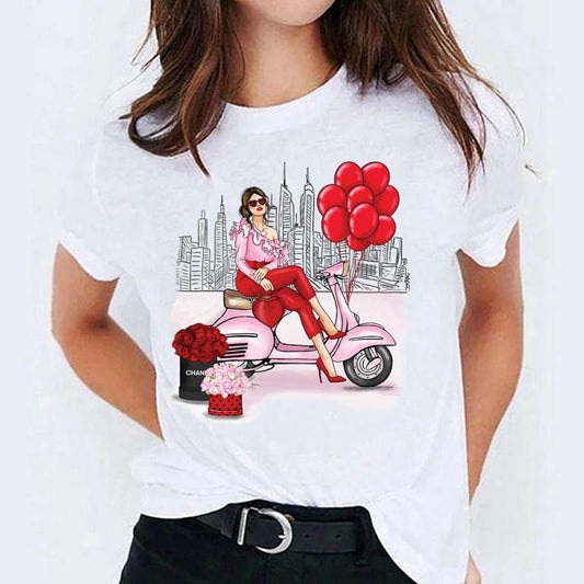 Tricou dama din bumbac 100% All Red