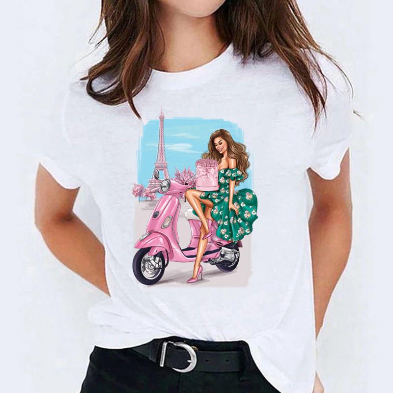 Tricou dama din bumbac 100% Pink Paris