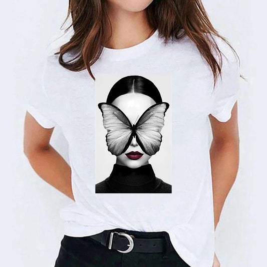 Tricou dama din bumbac 100% BUTTERFLY BEAUTY 8