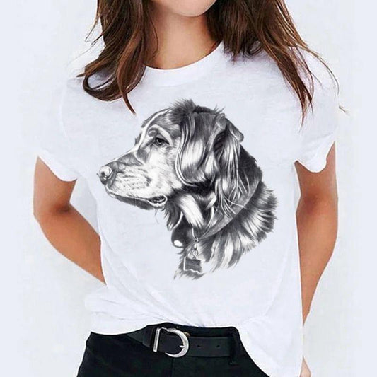 Tricou dama din bumbac 100% Dog 1