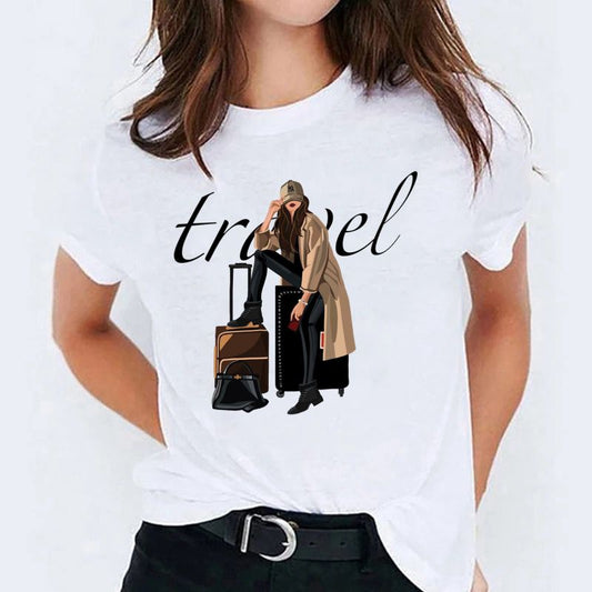 Tricou dama din bumbac 100% Travel
