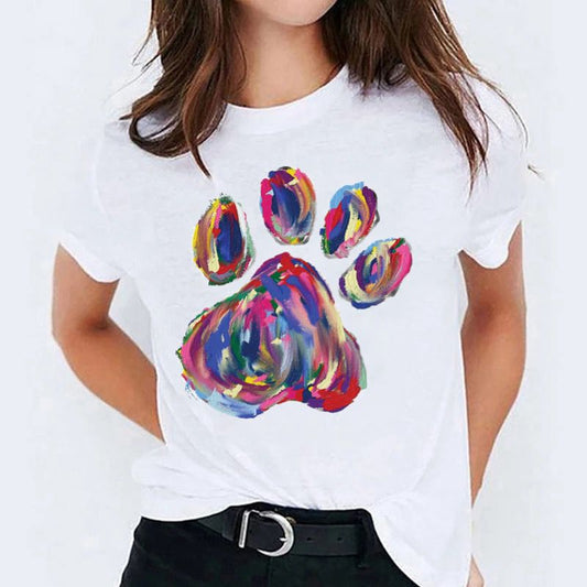 Tricou dama din bumbac 100% Multicolor