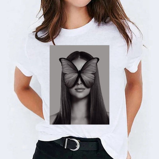 Tricou dama din bumbac 100% BUTTERFLY BEAUTY 6