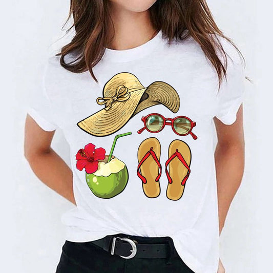 Tricou dama din bumbac 100% Plaja