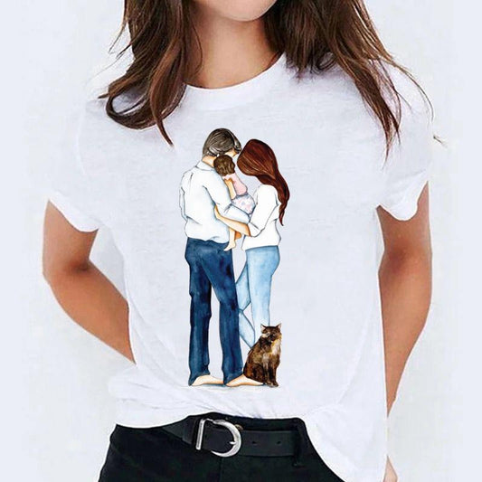 Tricou dama din bumbac 100% Family