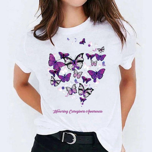 Tricou dama din bumbac 100% Mov Butterfly