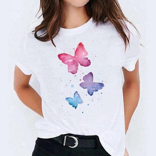 Tricou dama din bumbac 100% 3 Butterflies