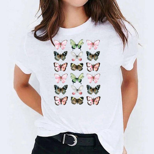 Tricou dama din bumbac 100% 18 Fluturi