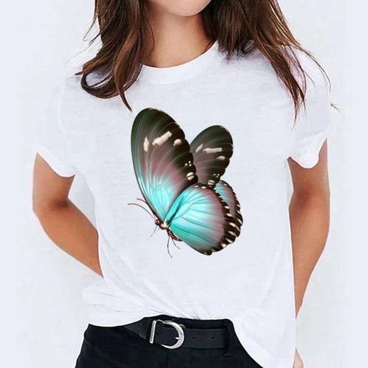 Tricou dama din bumbac 100% Big Butterfly